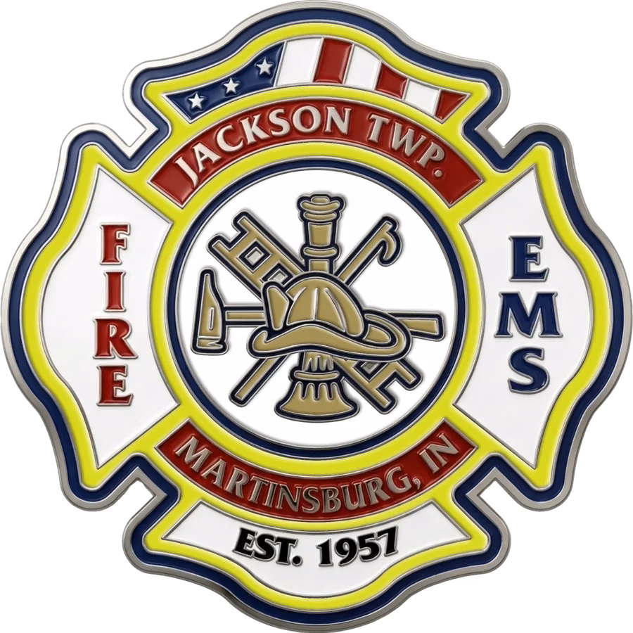Jackson Township Fire and EMS Maltese cross coin