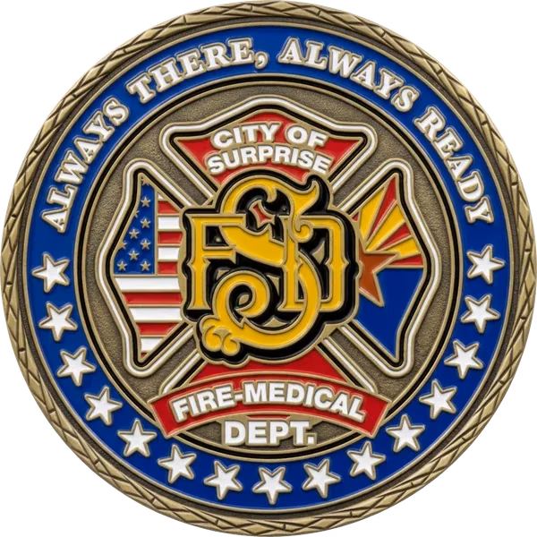 A City of Surprise Fire-Medical Department coin