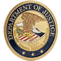 A Department of Justice coin