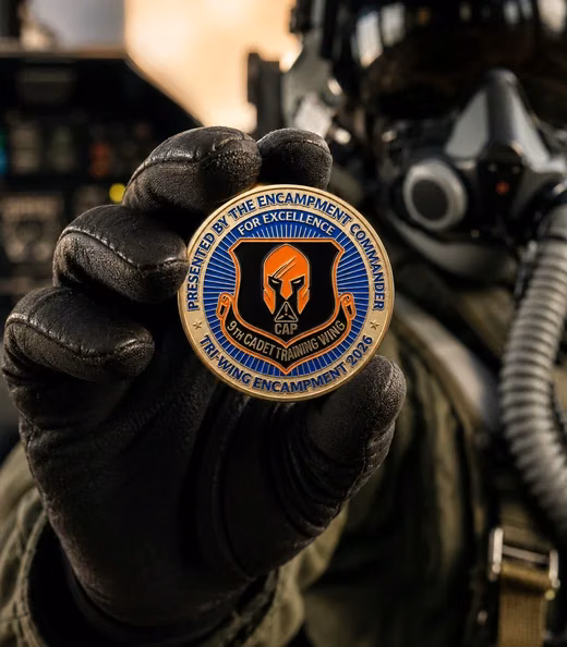 A 9th Cadet Training Wing challenge coin, Air Force
