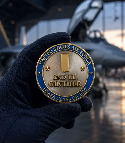 A 2nd Lt. Ginther challenge coin, Air Force