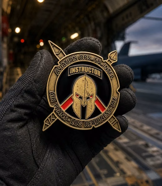 A Aviation Ops · FP · Intel challenge coin, Air Force