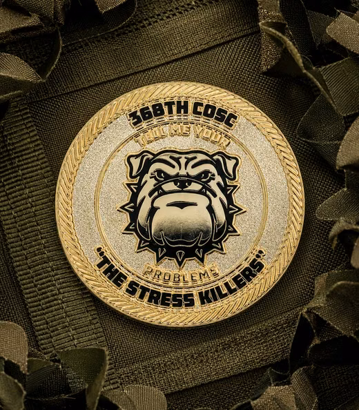 A 368th COSC challenge coin, Army