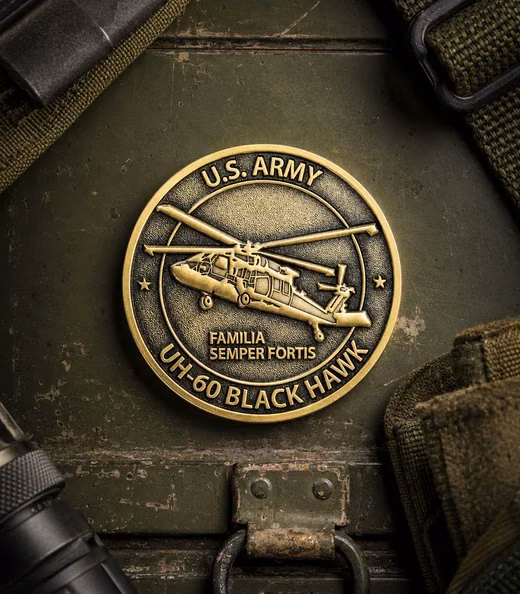 A UH-60 Black Hawk challenge coin, Army