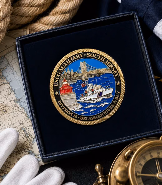 A USCG Auxiliary South Jersey challenge coin, Coast Guard