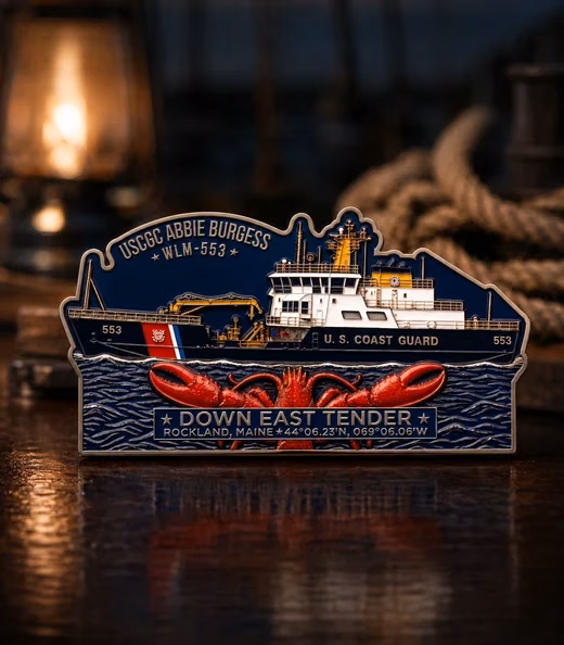 A USCGC Abbie Burgess challenge coin, Coast Guard