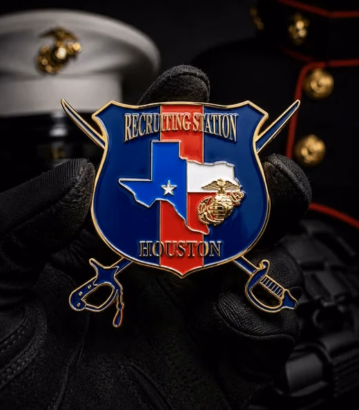 A Recruiting Station Houston challenge coin, Marine Corps