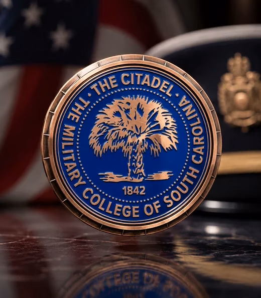 A The Citadel challenge coin, Military Academy