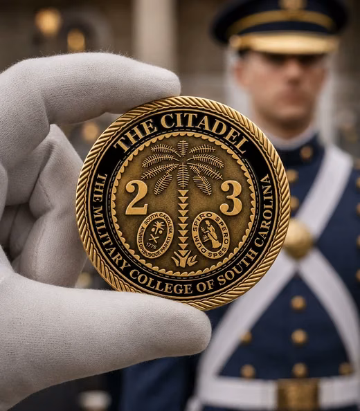 A The Citadel challenge coin, Military Academy
