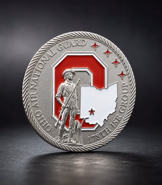 A 178th ISR Group challenge coin, National Guard