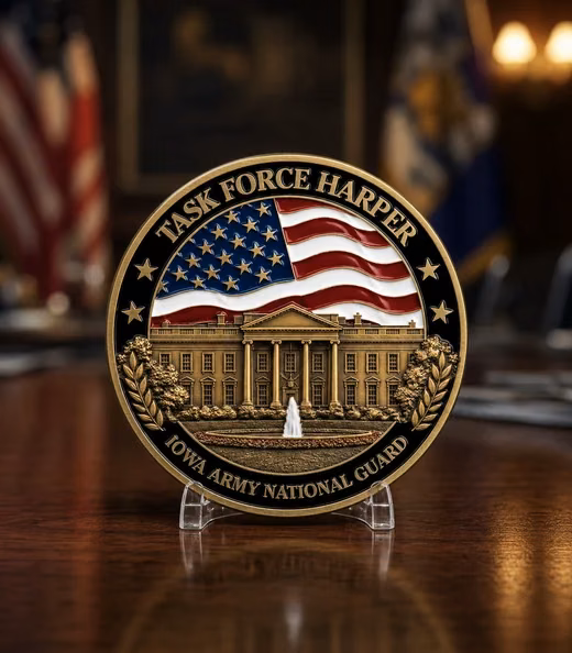 A Task Force Harper challenge coin, National Guard