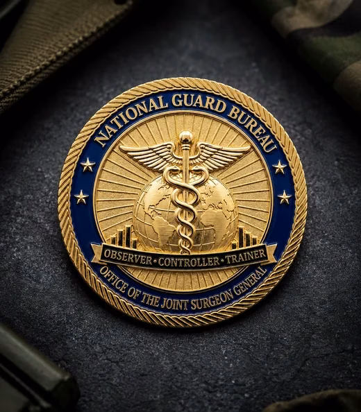 A National Guard Bureau challenge coin, National Guard