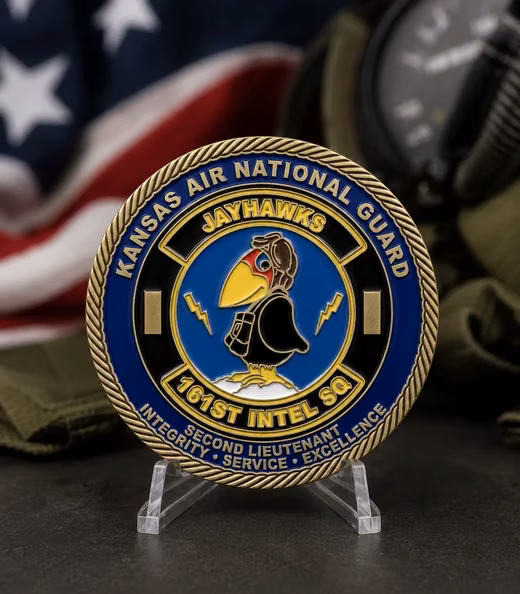A 161st Intel Squadron challenge coin, National Guard