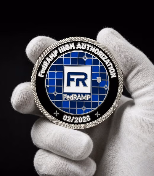 A FedRAMP High Authorization challenge coin, Space Force