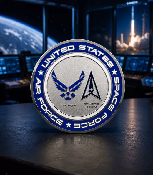 A Air Force · Space Force challenge coin, Space Force