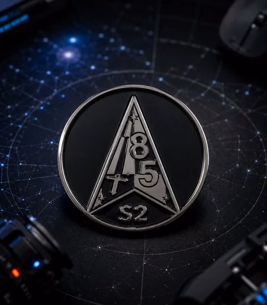 A 85 · S2 challenge coin, Space Force