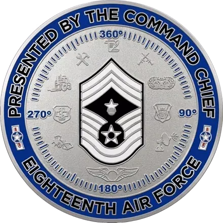 Eighteenth Air Force command chief coin