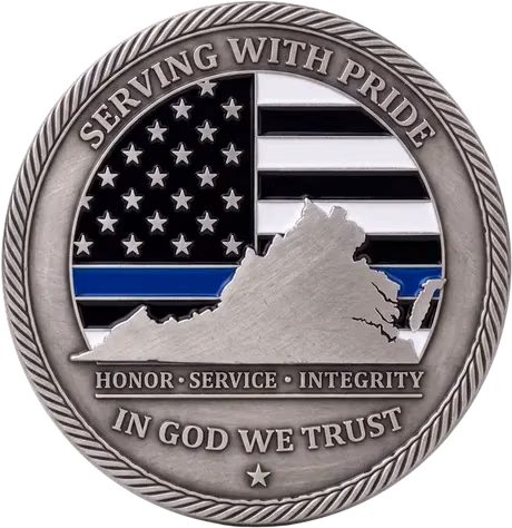 Virginia thin blue line coin