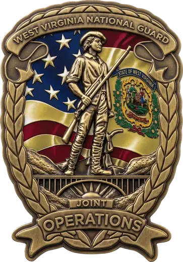 A West Virginia National Guard coin