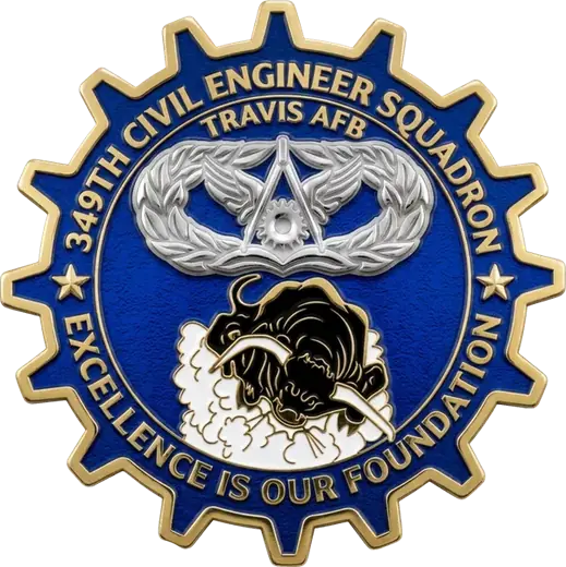 A 349th Civil Engineer Squadron coin, Travis AFB