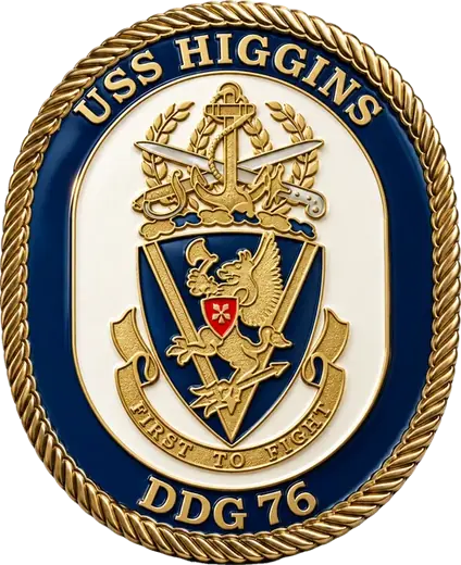 A USS Higgins DDG 76 ship’s coin