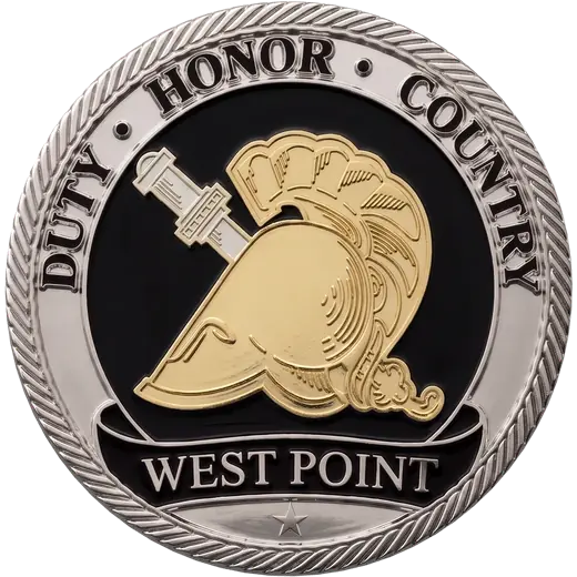 A West Point Duty, Honor, Country coin
