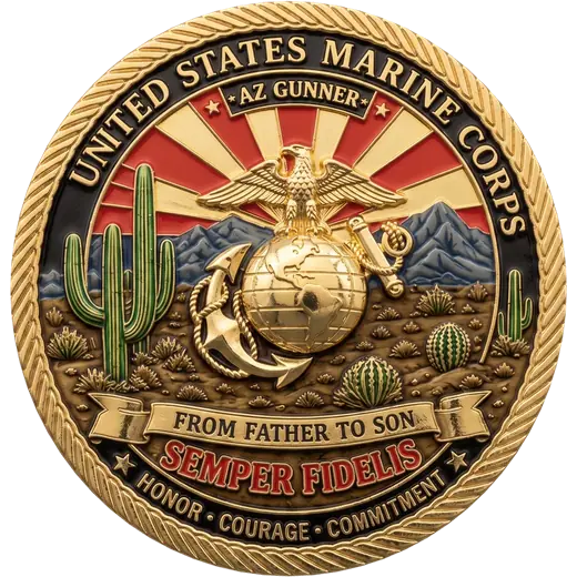 A United States Marine Corps coin, From Father to Son
